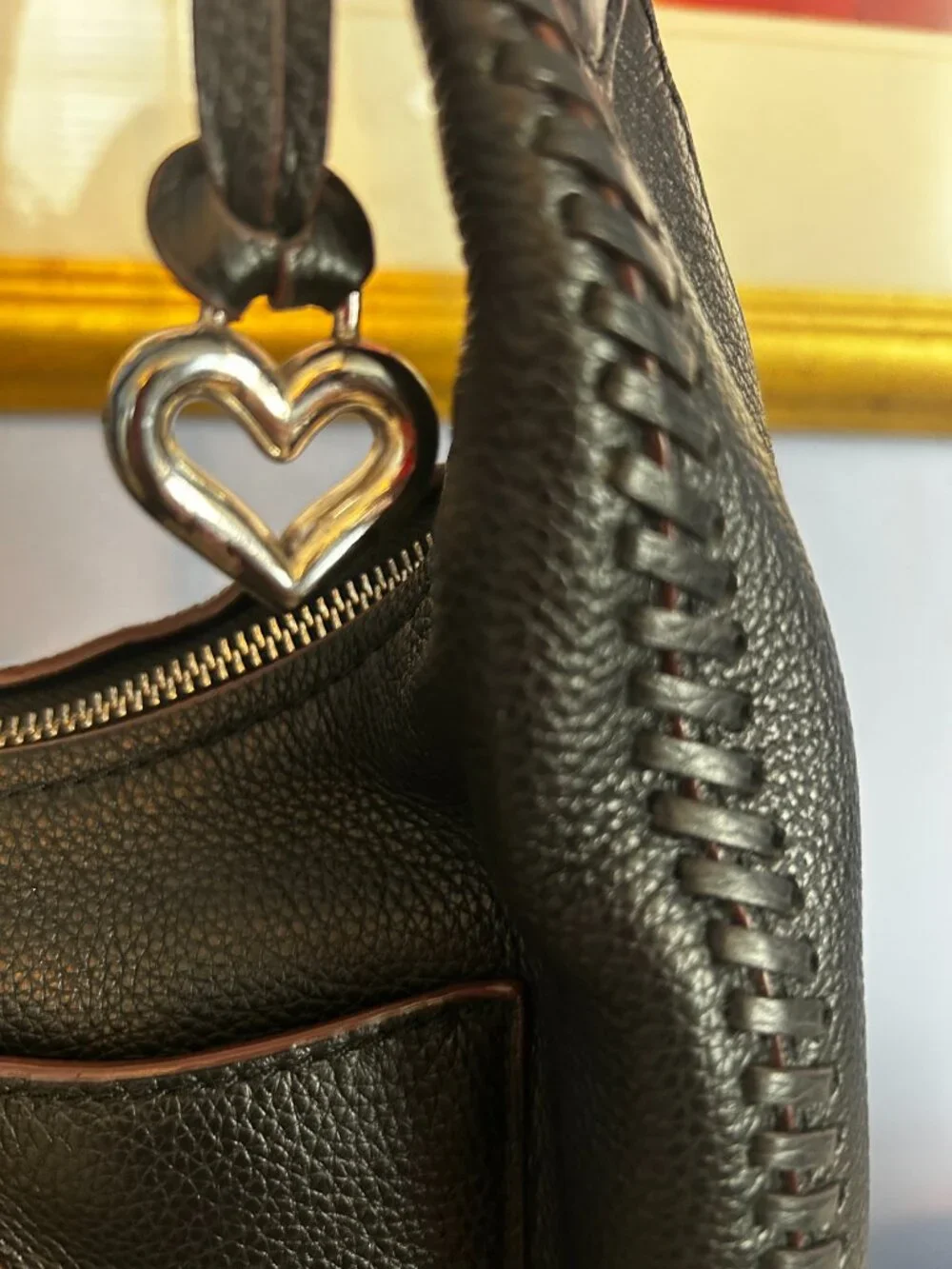 Brighton Silvana Ferrara Black/Brown Leather Hobo w/Tassel Lot